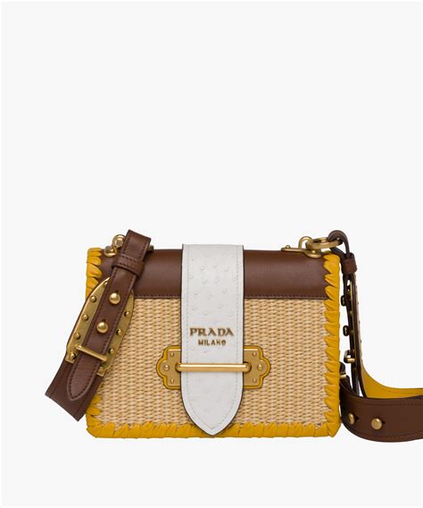 prada cahier straw|Prada.